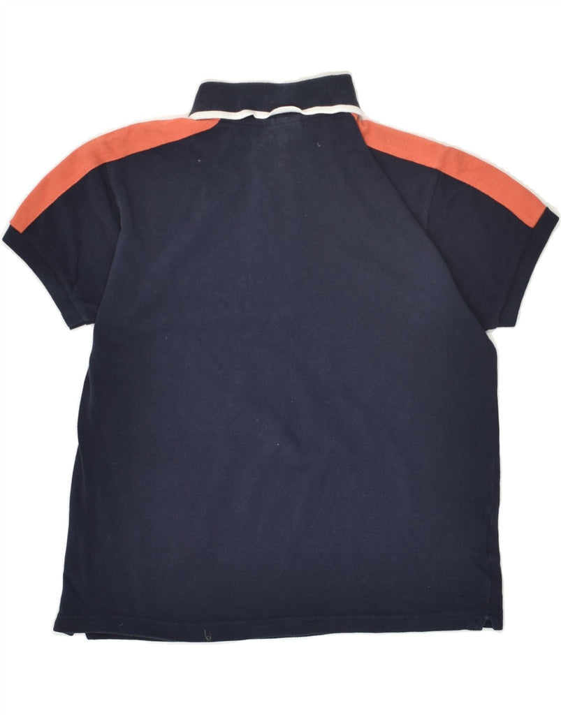 LACOSTE Boys Polo Shirt 13-14 Years Navy Blue Colourblock Cotton | Vintage Lacoste | Thrift | Second-Hand Lacoste | Used Clothing | Messina Hembry 