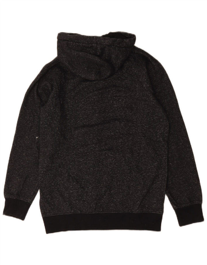 Jack & Jones Mens Graphic Hoodie Jumper Medium Black Flecked