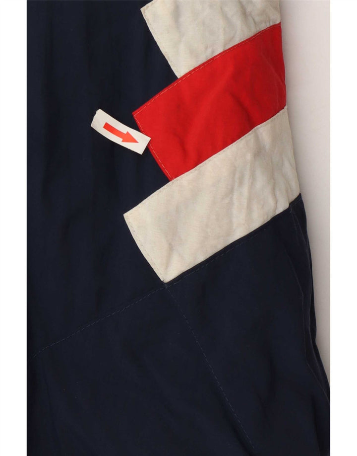 Adidas Mens Padded Coat UK 40 Large Navy Blue Colourblock Polyester