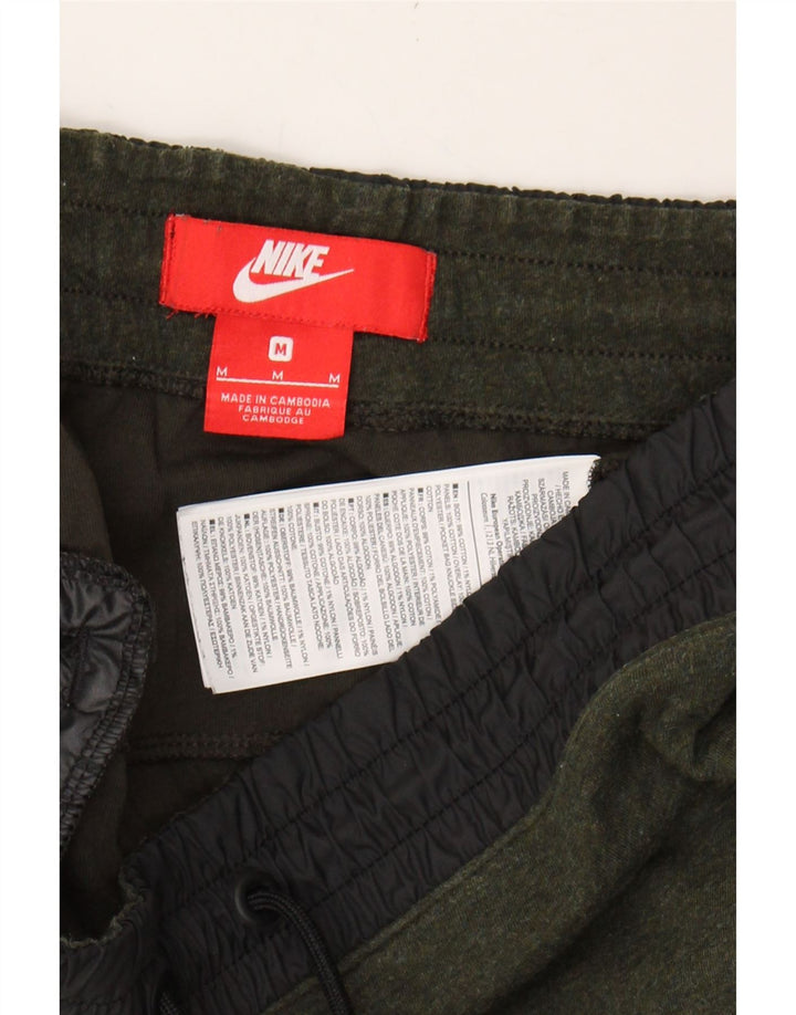 NIKE Mens Sport Shorts Medium  Khaki Colourblock Cotton Vintage Nike and Second-Hand Nike from Messina Hembry 