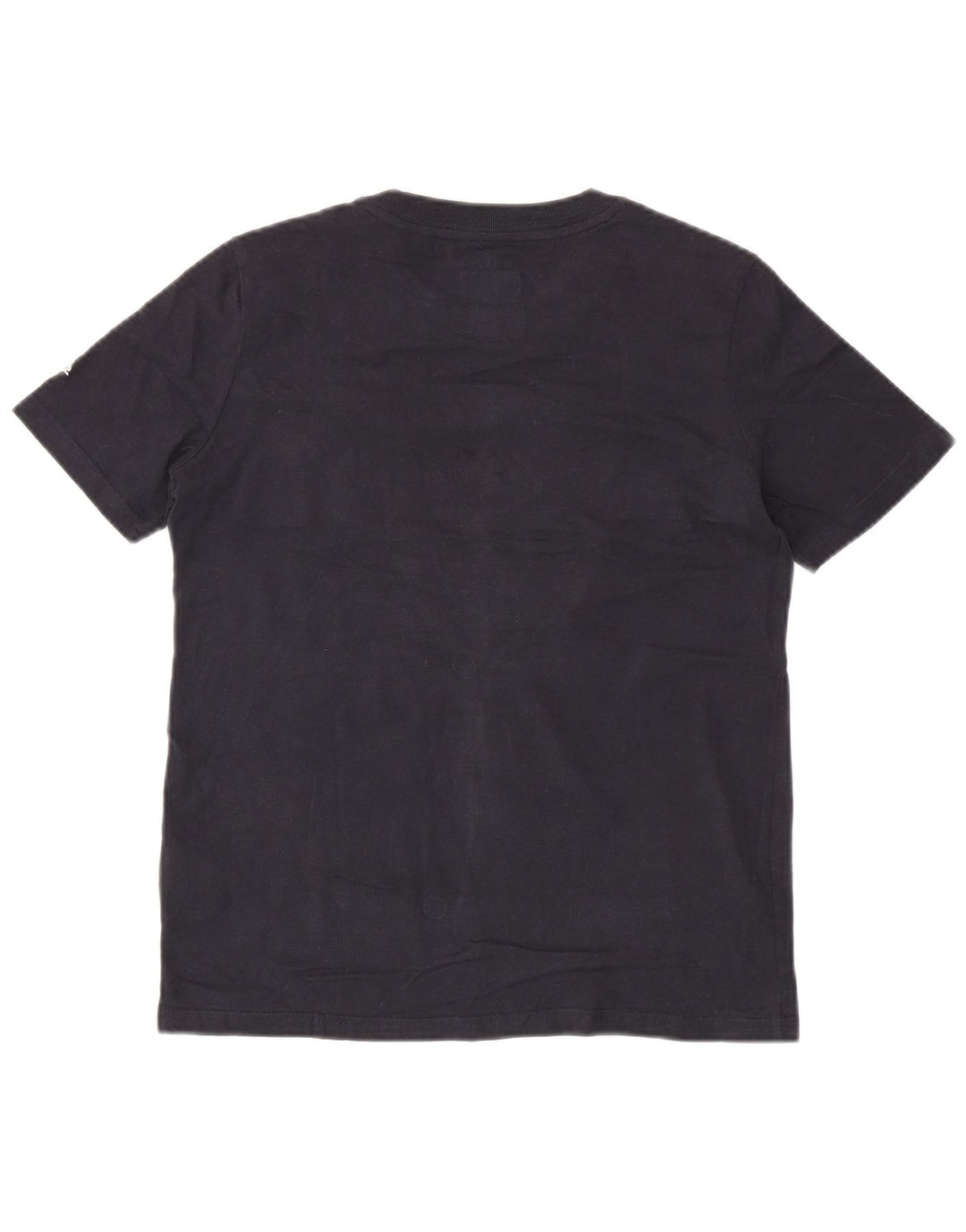 SUPERDRY Womens Graphic T-Shirt Top UK 8 Small Navy Blue Cotton