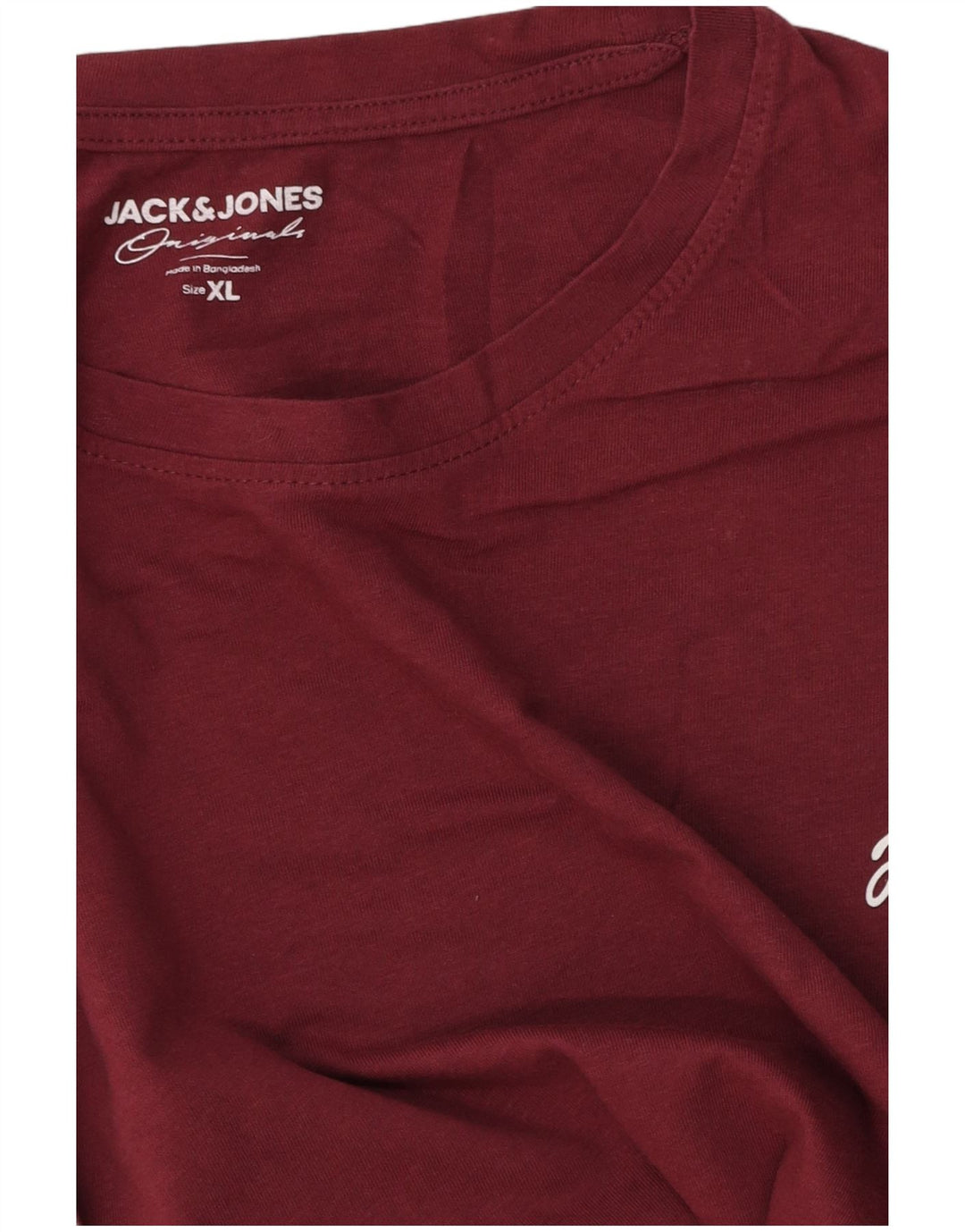 Jack & Jones Mens T-Shirt Top XL Burgundy