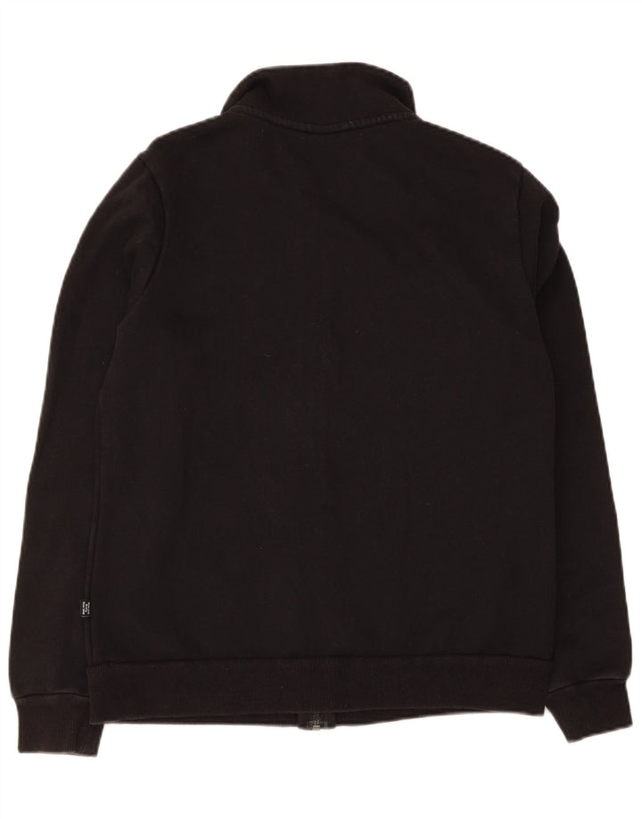 Adidas Womens Tracksuit Top Jacket UK 14 Medium Black Cotton