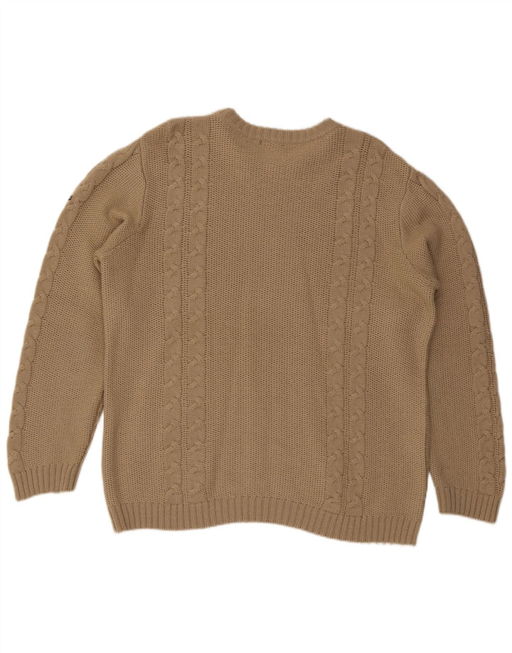 Canadiens Mens Boat Neck Jumper Sweater XL Beige Wool