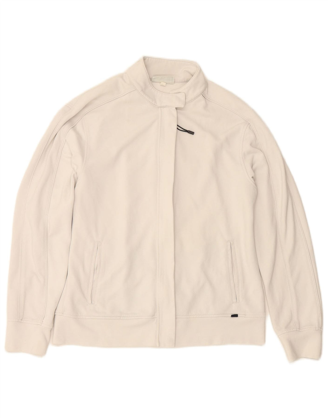 ASICS Womens Tracksuit Top Jacket UK 14 Large White Polyamide