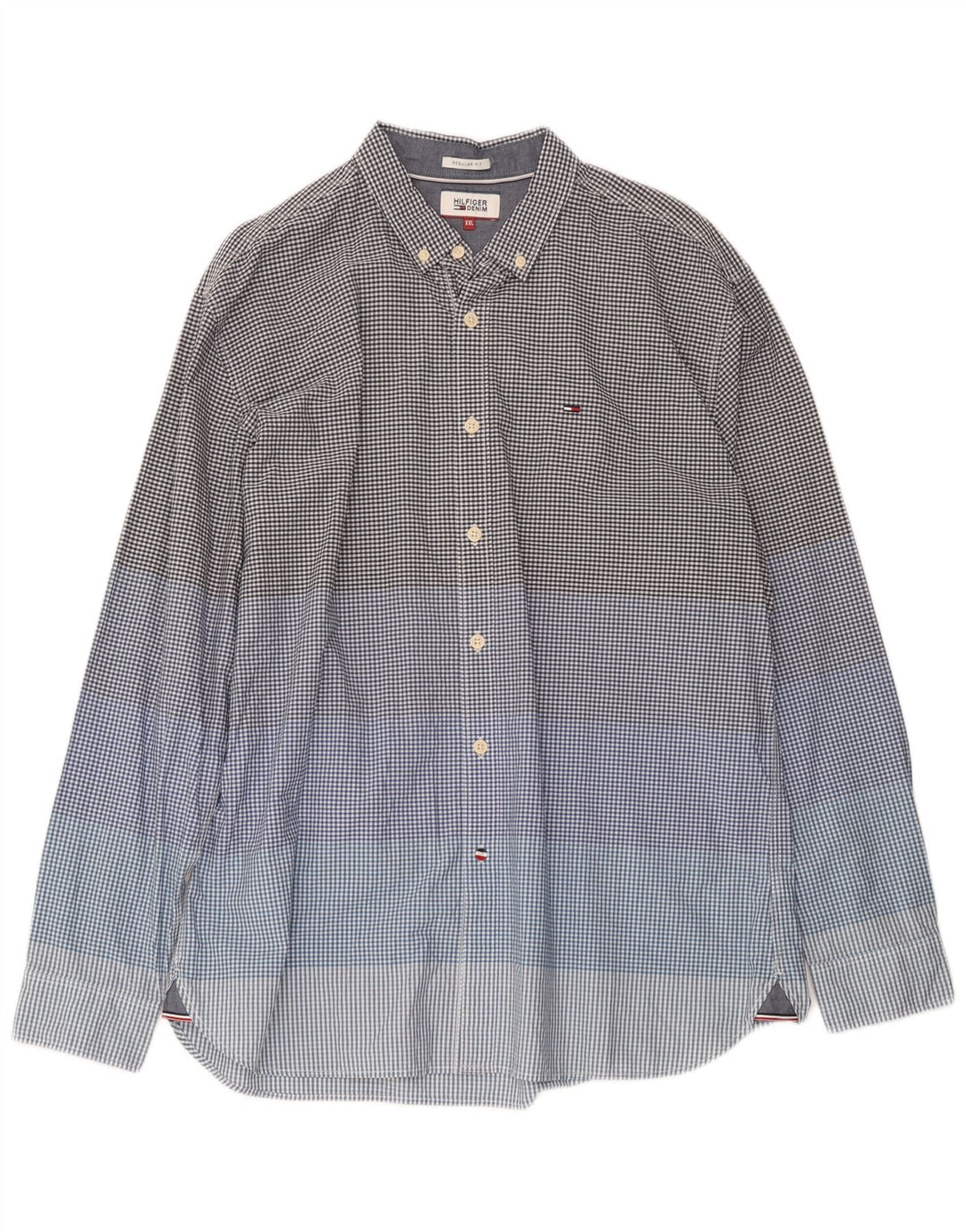 Tommy Hilfiger Mens Regular Fit Shirt 2XL Multicoloured Gingham Cotton