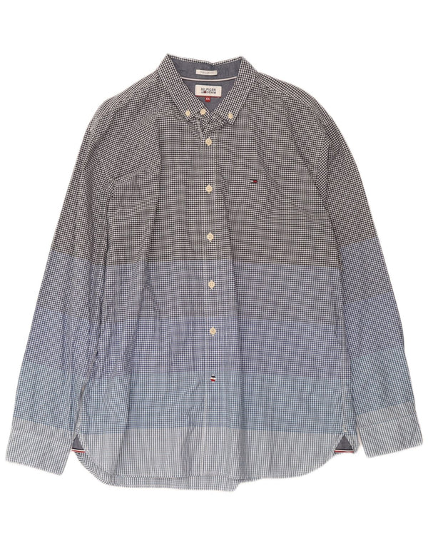 Tommy Hilfiger Mens Regular Fit Shirt 2XL Multicoloured Gingham Cotton
