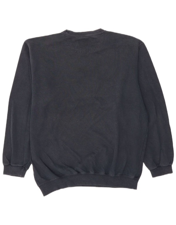 Champion Mens Graphic Sweatshirt Jumper Large Navy Blue Cotton