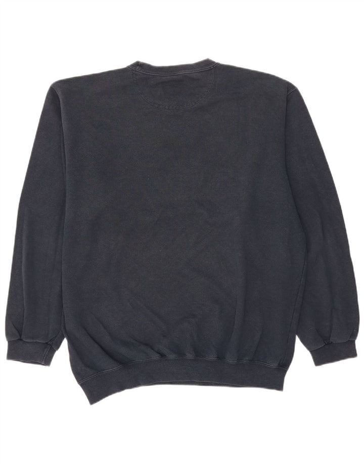 Champion Mens Graphic Sweatshirt Jumper Large Navy Blue Cotton