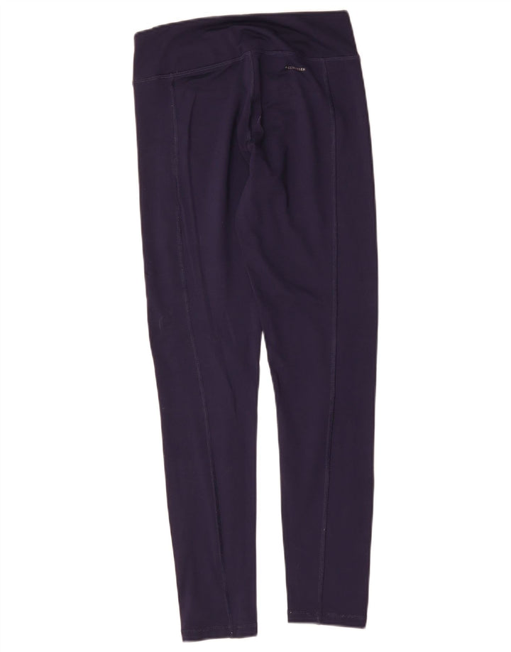 ADIDAS Womens Climawarm Leggings UK 8/10 Small  Navy Blue Polyester