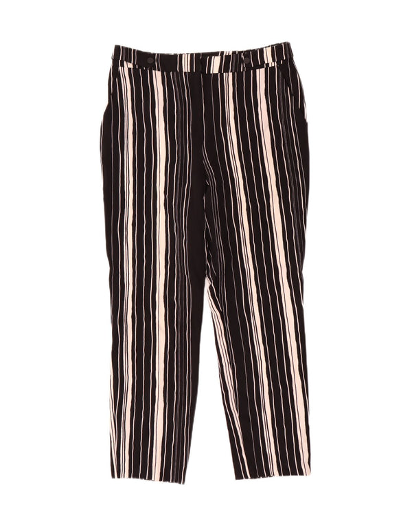 Topshop Mens Tapered Chino Trousers UK 12 Medium W30 L27 Black Striped