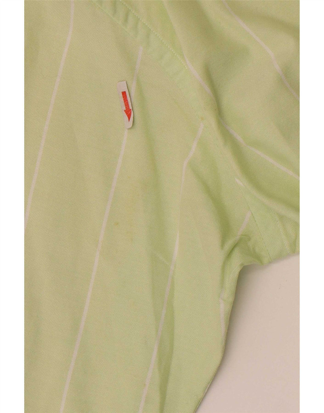 Brooksfield Mens Shirt Size 40 Medium Green Striped Cotton
