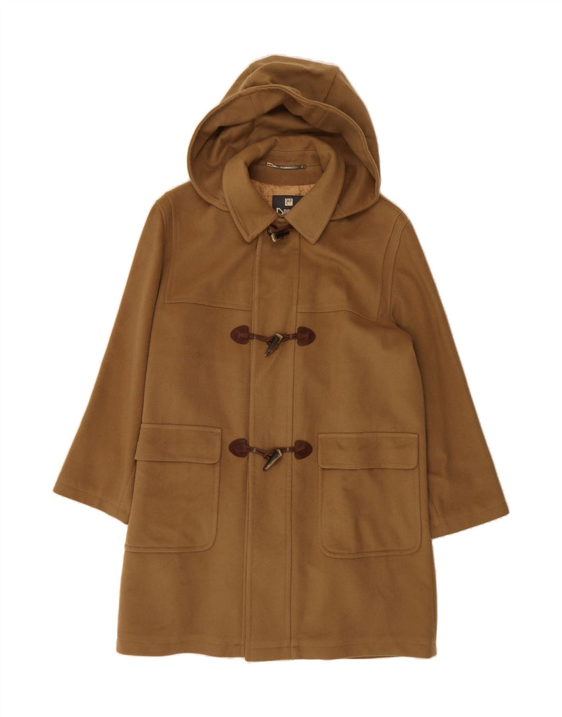 DOLOMITEN Mens Hooded Duffle Coat IT 52 XL Brown Viscose Vintage Dolomiten and Second-Hand Dolomiten from Messina Hembry 