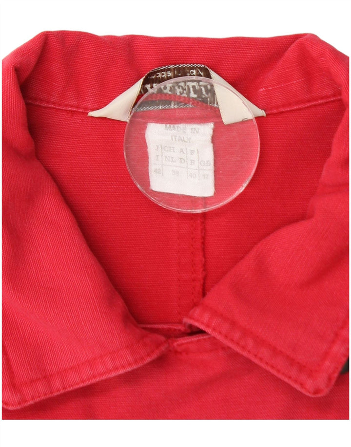 Marella Womens Oversized 3/4 Sleeve Utility Jacket UK 12 Medium Red