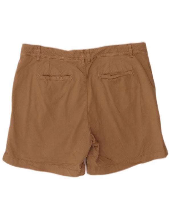 Fat Face Womens Chino Shorts UK 14 Large W34 Brown Cotton