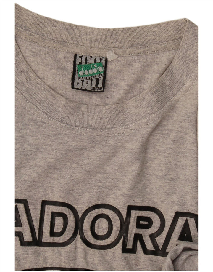 Diadora Mens Graphic T-Shirt Top Large Grey
