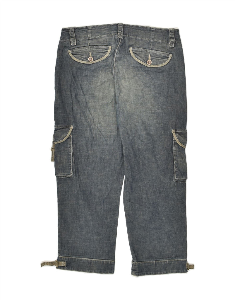 TRUSSARDI Womens Cargo Capri Jeans W26 L21  Blue | Vintage Trussardi | Thrift | Second-Hand Trussardi | Used Clothing | Messina Hembry 