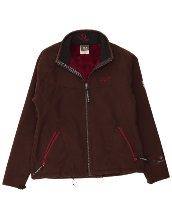 Jack Wolfskin Womens Liner Windbreaker Jacket UK 16 Large  Brown Polyester
