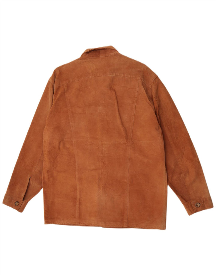Vintage Mens Suede Jacket UK 38 Medium Brown