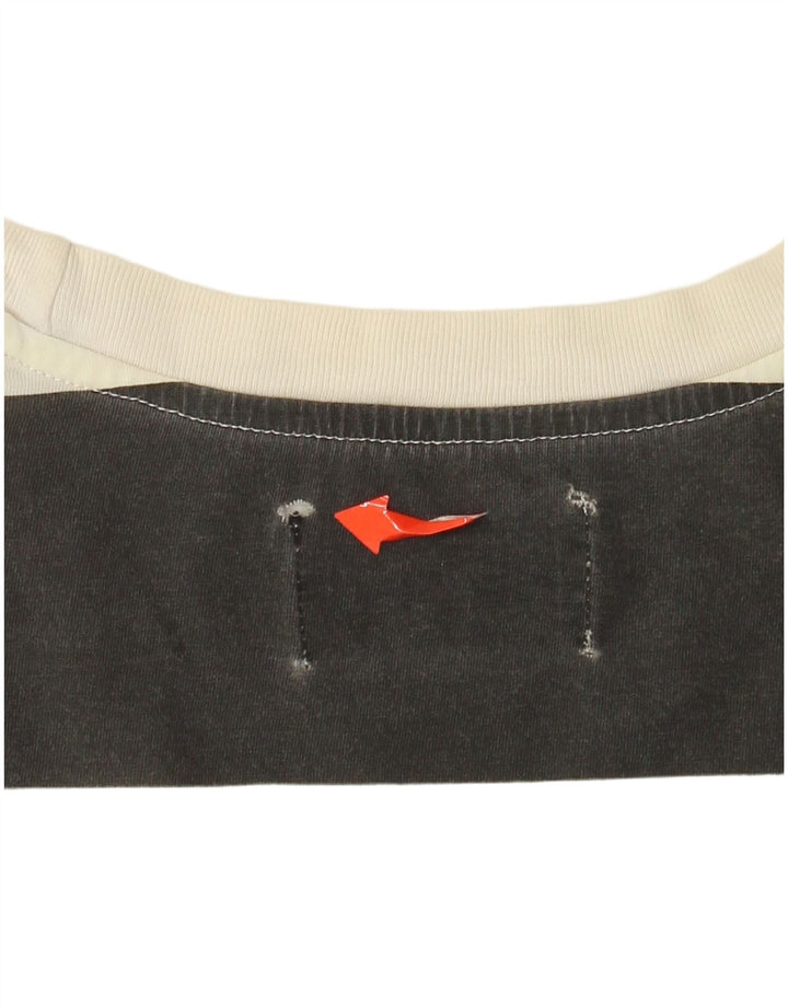 Converse Womens Graphic T-Shirt Top UK 16 Large White Striped Cotton