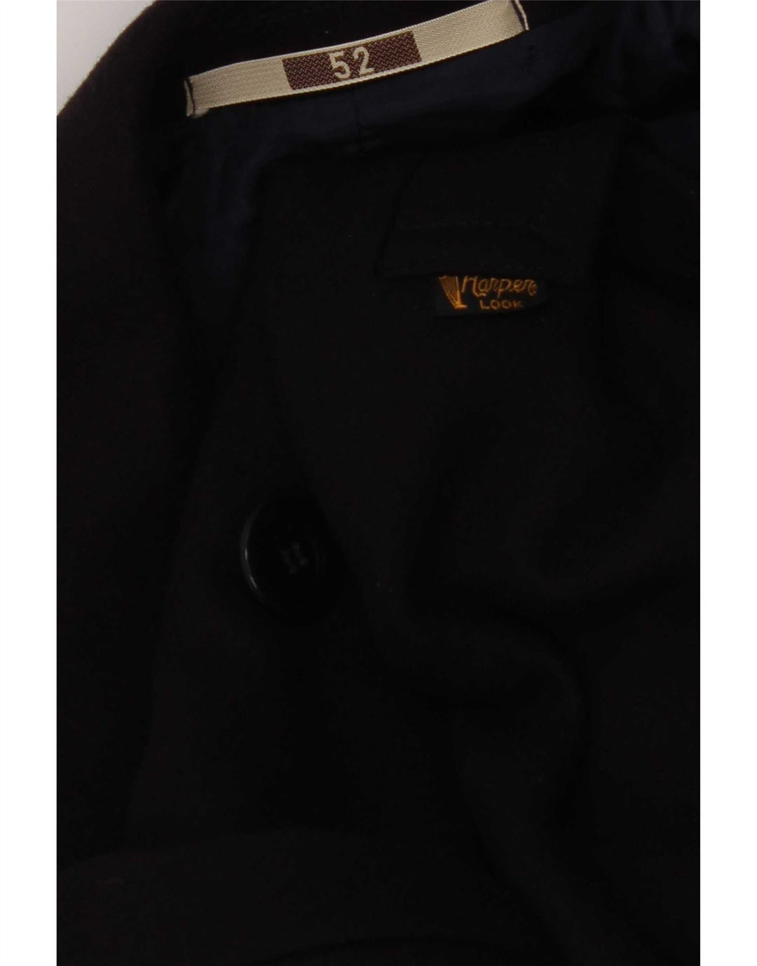 Vintage Mens Pea Coat IT 52 XL Navy Blue Viscose