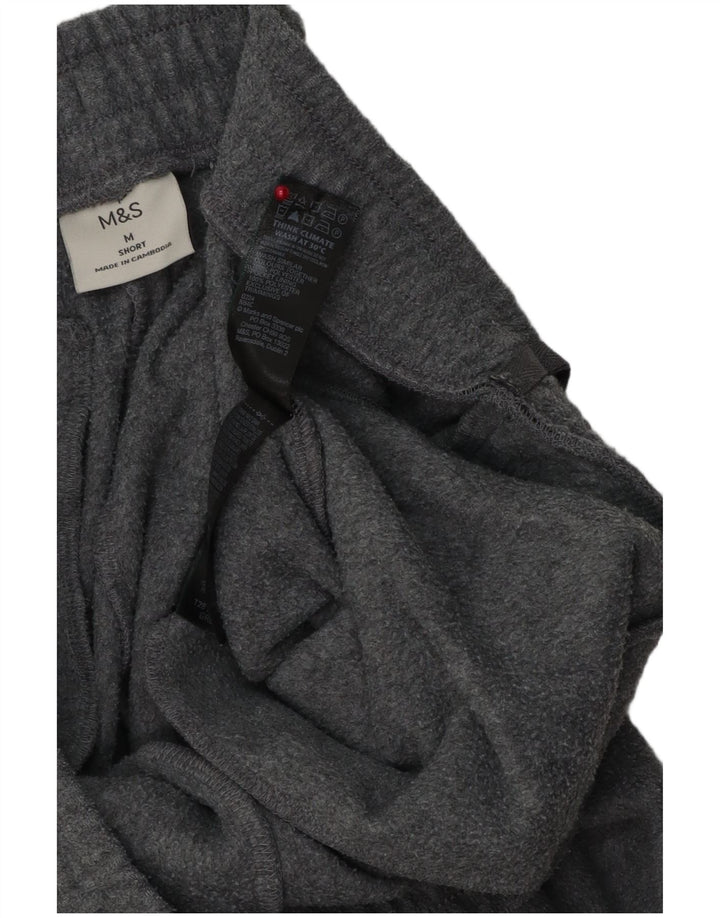 Marks & Spencer Womens Fleece Tracksuit Trousers UK 12 Medium Grey