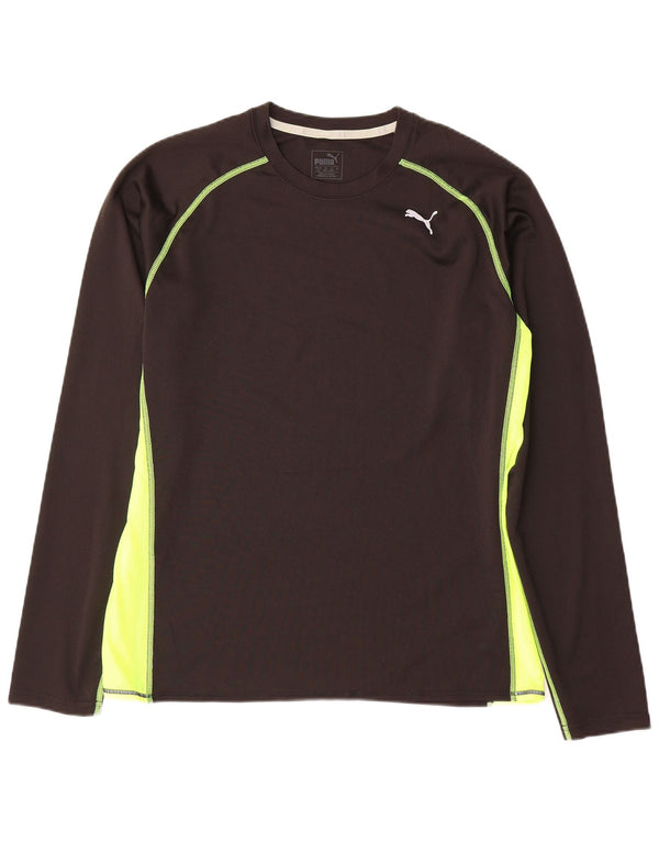 Puma Mens Top Long Sleeve Large Black Colourblock