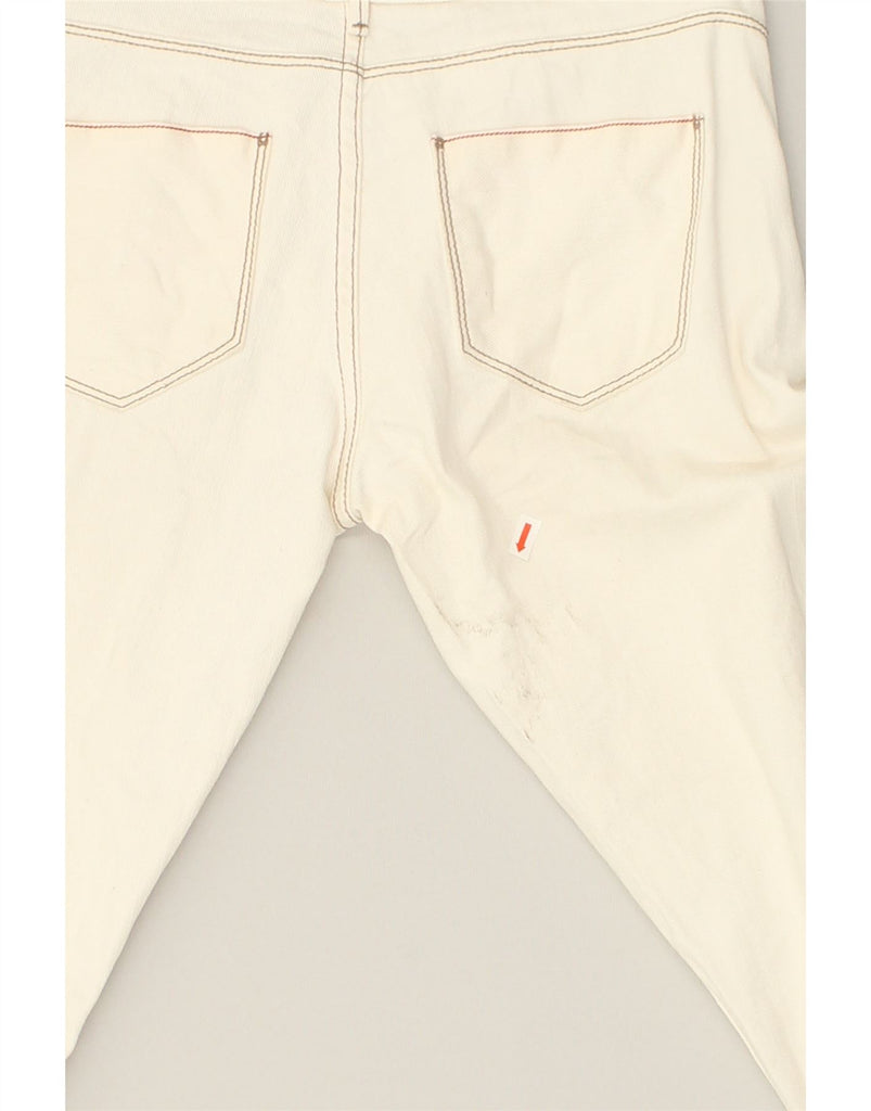 MASSIMO DUTTI Womens Slim Jeans W28 L30 Off White Cotton | Vintage Massimo Dutti | Thrift | Second-Hand Massimo Dutti | Used Clothing | Messina Hembry 