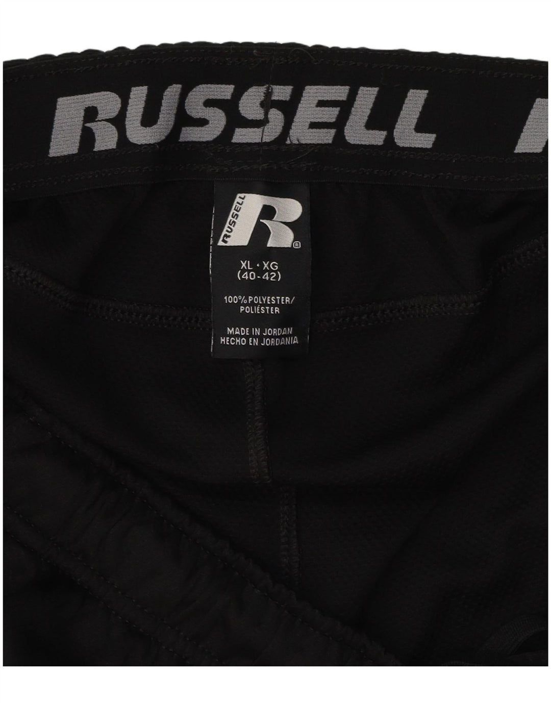 RUSSELL ATHLETIC Mens Sport Shorts XL Black Polyester