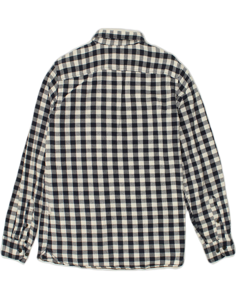 JACK & JONES Mens Flannel Shirt Small Black Gingham Cotton | Vintage Jack & Jones | Thrift | Second-Hand Jack & Jones | Used Clothing | Messina Hembry 