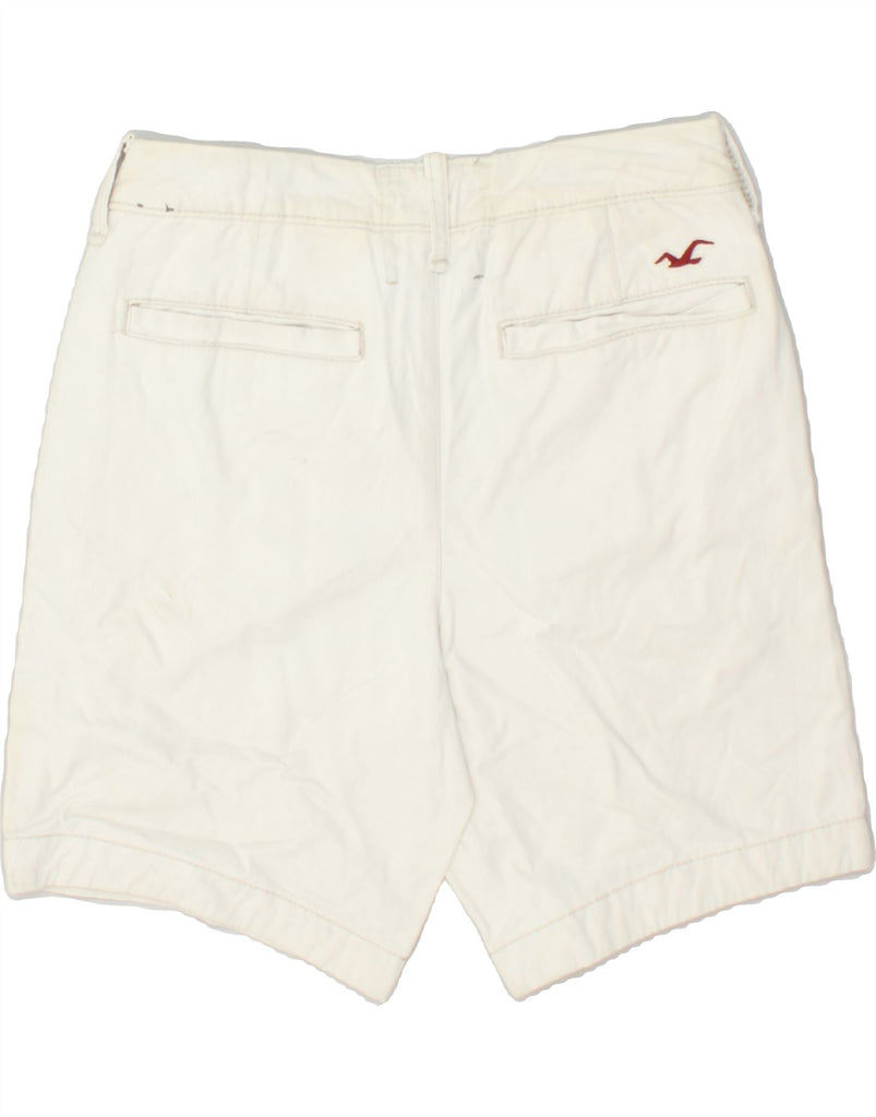 HOLLISTER Mens Chino Shorts W28 Small Off White Cotton | Vintage Hollister | Thrift | Second-Hand Hollister | Used Clothing | Messina Hembry 