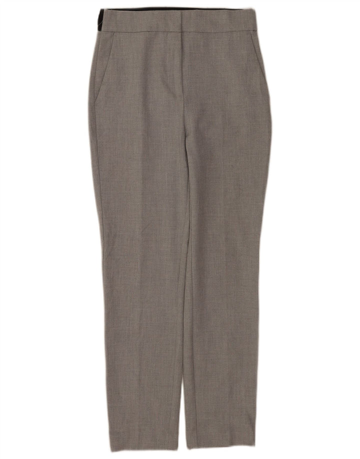 Zara Womens Slim Suit Trousers Small W26 L28 Grey Polyester