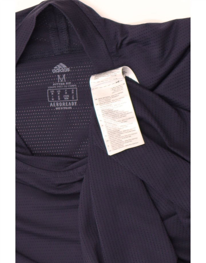 Adidas Mens Aeroready T-Shirt Top Medium Navy Blue Polyester