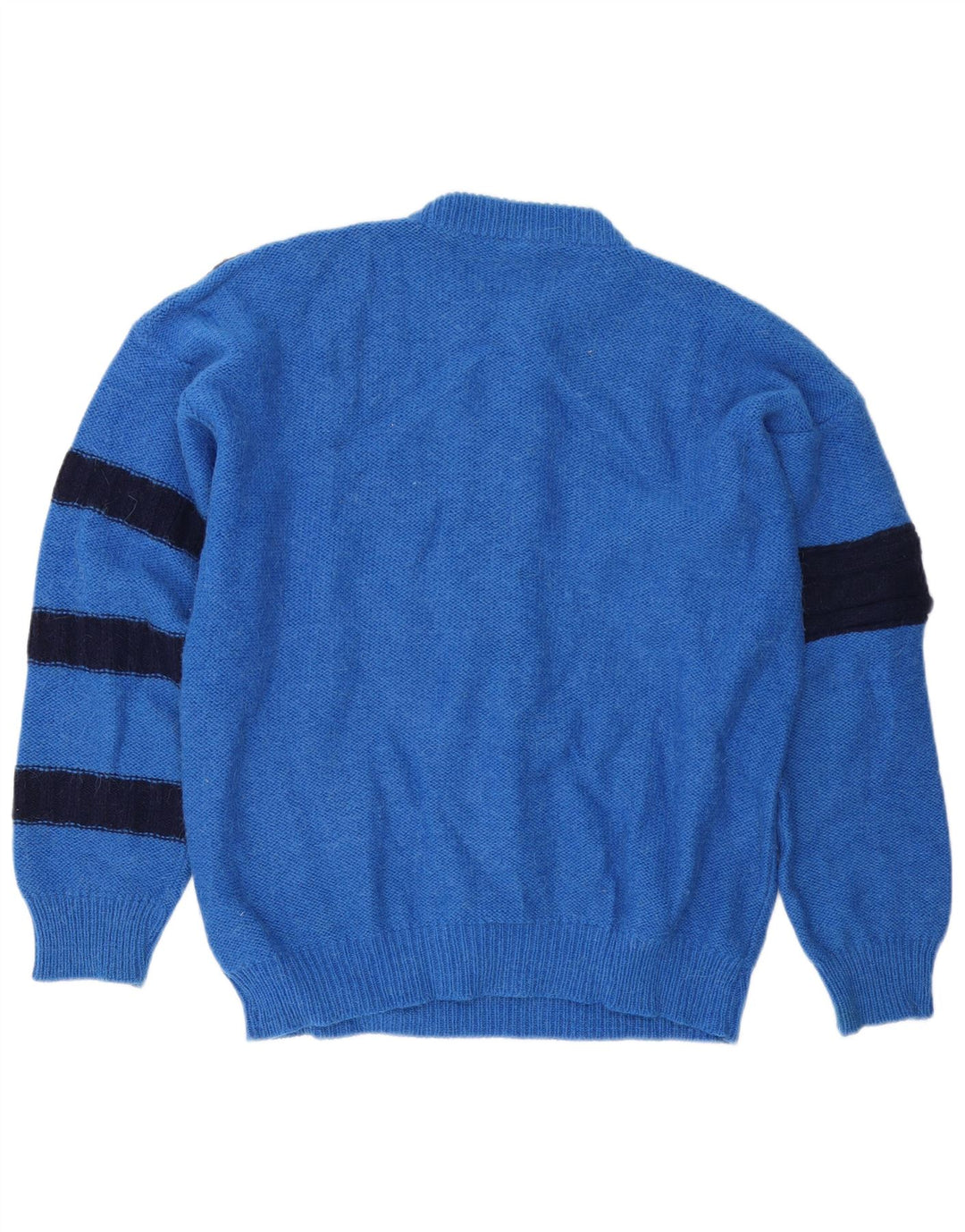 Vintage Mens Crew Neck Jumper Sweater IT 52 Large Blue Colourblock