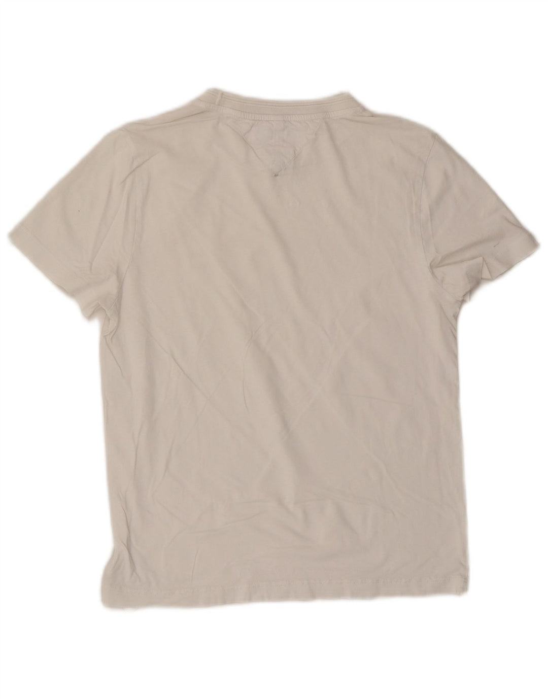 TOMMY HILFIGER Womens T-Shirt Top UK 10 Small White Cotton