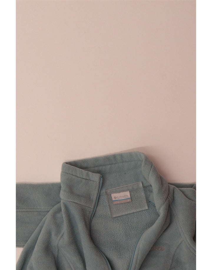 COLUMBIA Womens Fleece Jacket UK 14 Medium Blue Polyester