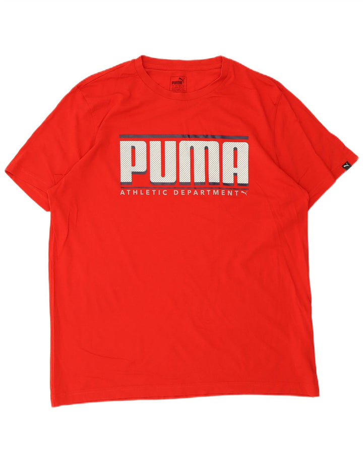 Puma Mens Graphic T-Shirt Top XL Red Cotton