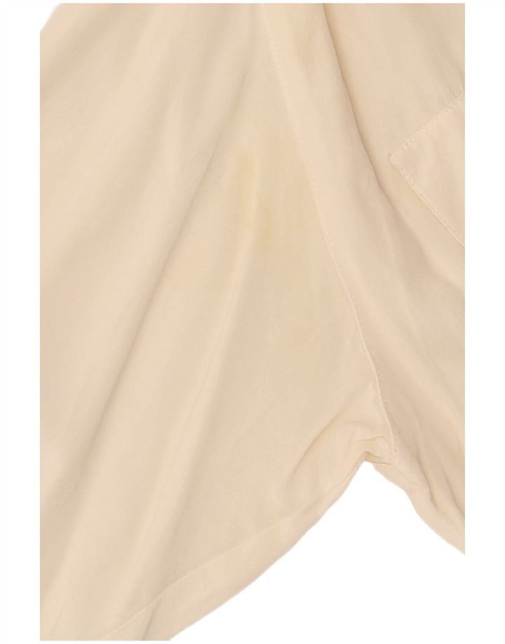 VINTAGE Womens Shirt UK 12 Medium Off White