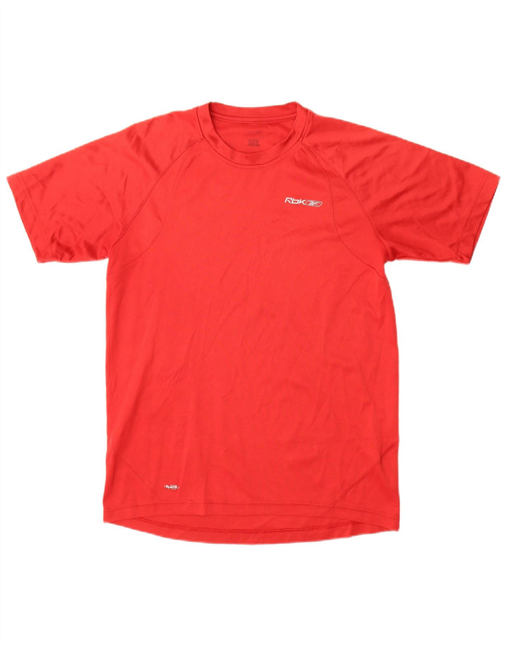 REEBOK Mens T-Shirt Top Small Red Polyester