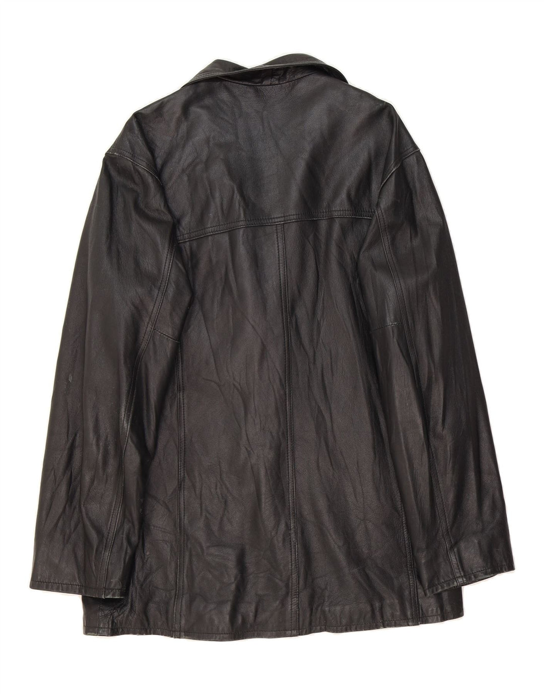 JEANSERIA DEL CORSO Mens Leather Jacket UK 42 XL Black Leather Vintage Jeanseria Del Corso and Second-Hand Jeanseria Del Corso from Messina Hembry 