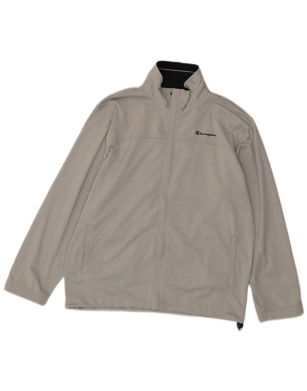 Champion Mens Tracksuit Top Jacket Small Grey Polyester