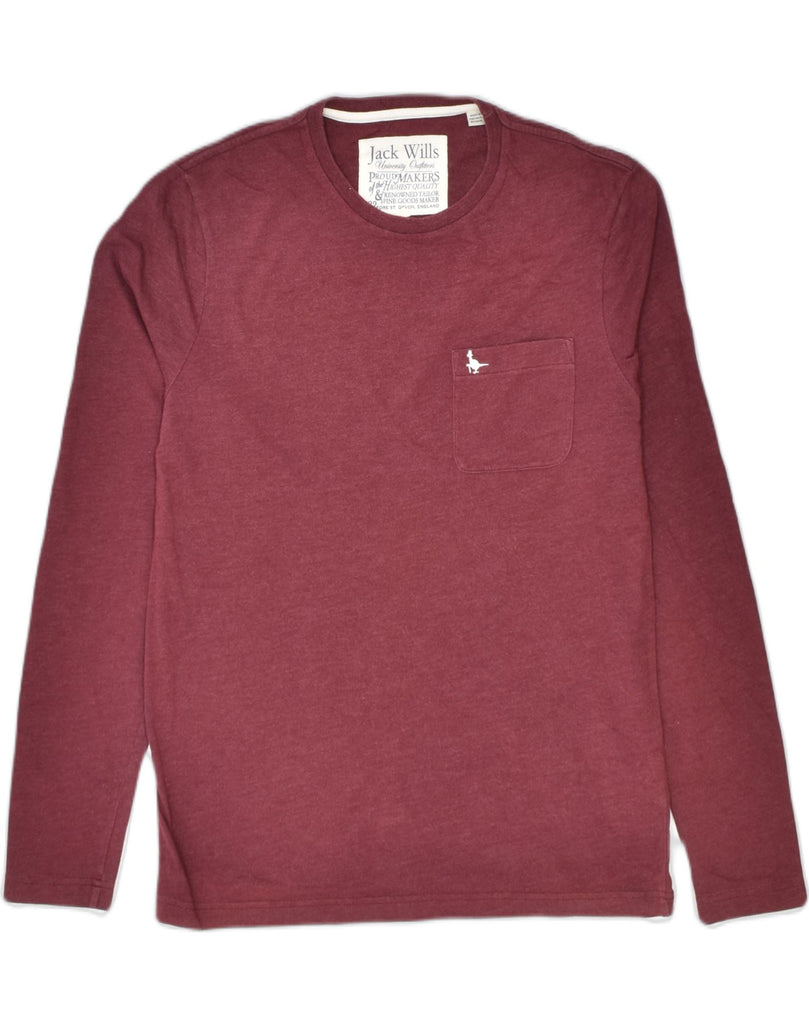 JACK WILLS Mens Top Long Sleeve Small Maroon Cotton | Vintage | Thrift | Second-Hand | Used Clothing | Messina Hembry 