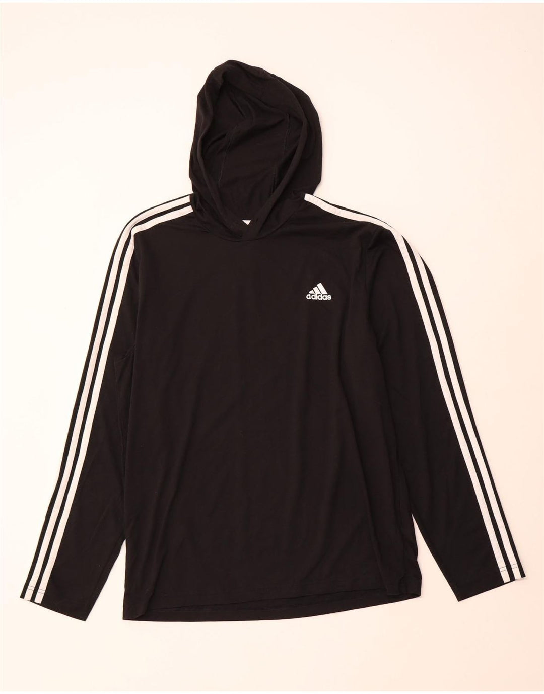 ADIDAS Mens Aeroready Hooded Top Long Sleeve Large Black Polyester