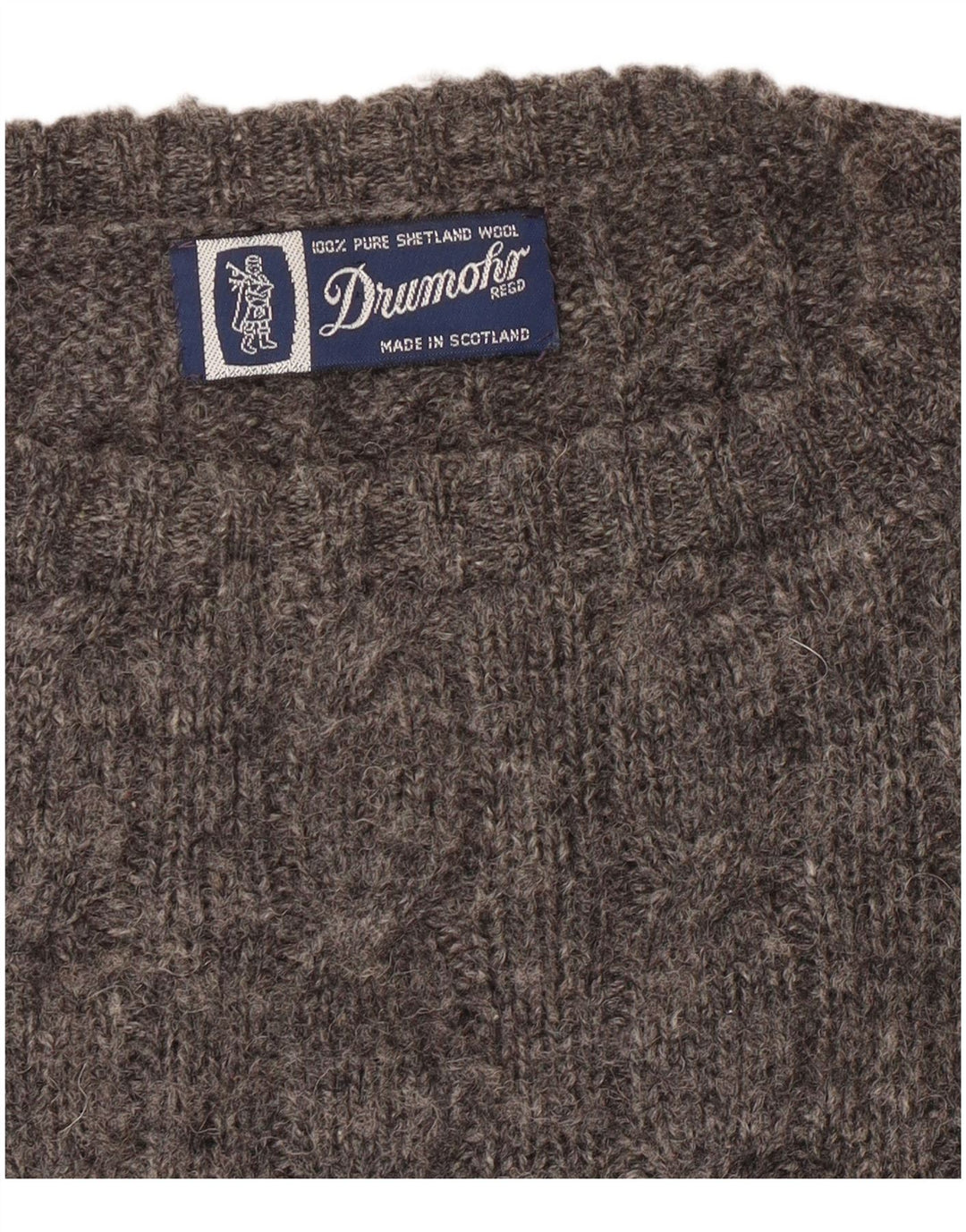 Drumohr Mens Crew Neck Jumper Sweater XL Grey Wool