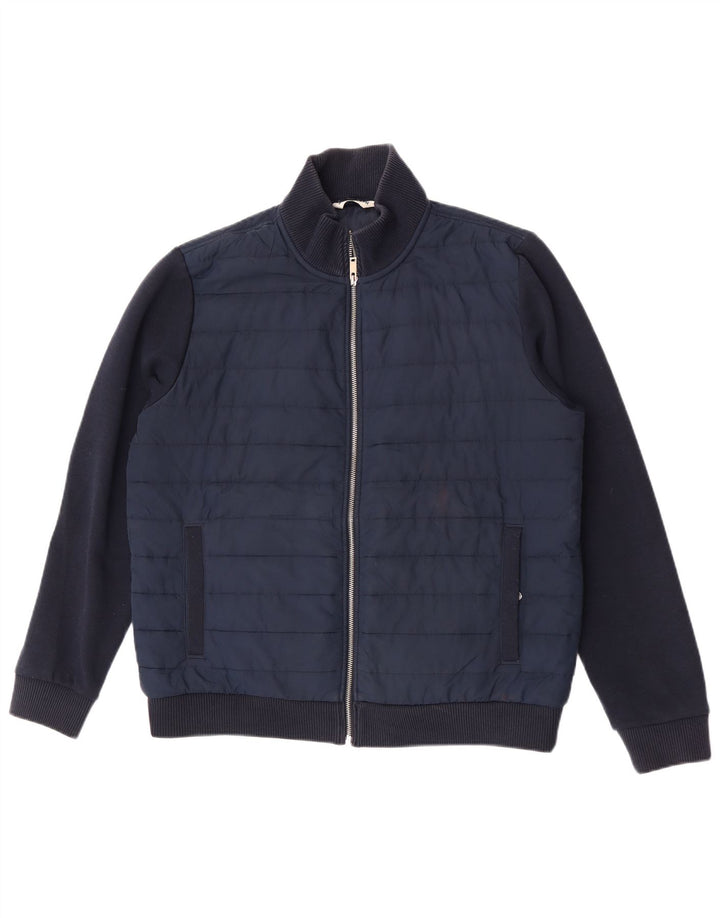 Marks & Spencer Mens Padded Jacket UK 42 XL Navy Blue Polyester