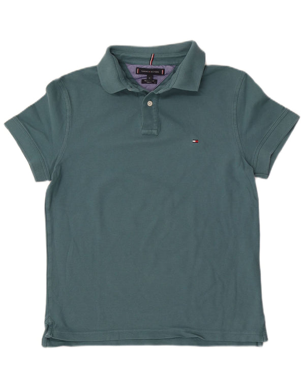 Tommy Hilfiger Mens Slim Fit Polo Shirt Medium Green Cotton