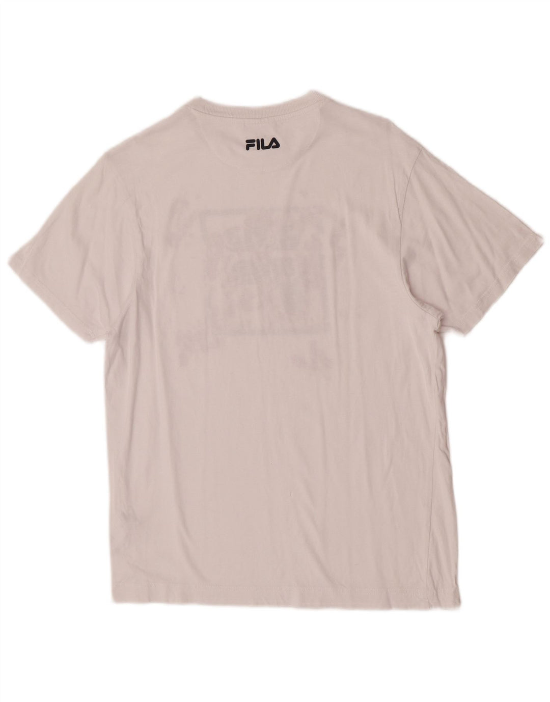 Fila Mens Graphic T-Shirt Top XS White Cotton