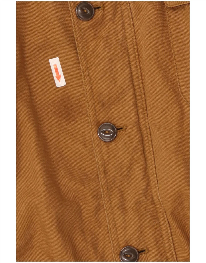 Orvis Mens Utility Jacket UK 44 2XL Brown Cotton