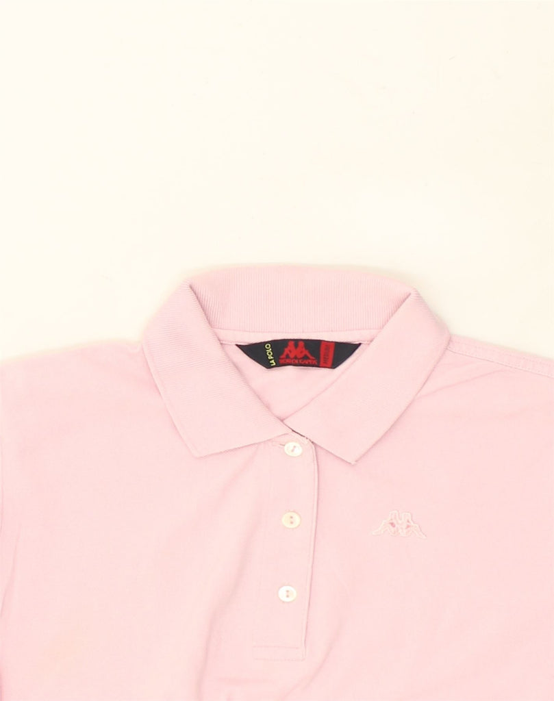 KAPPA Womens Polo Shirt UK 14 Medium Pink Cotton | Vintage Kappa | Thrift | Second-Hand Kappa | Used Clothing | Messina Hembry 