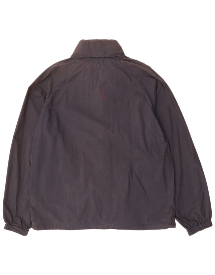 Kappa Mens Bomber Jacket UK 44 2XL Navy Blue Cotton